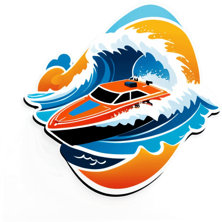 sport boat over wave emoji