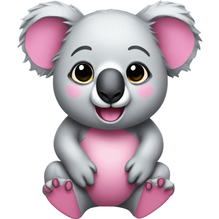 PINK SMILEY KOALA emoji