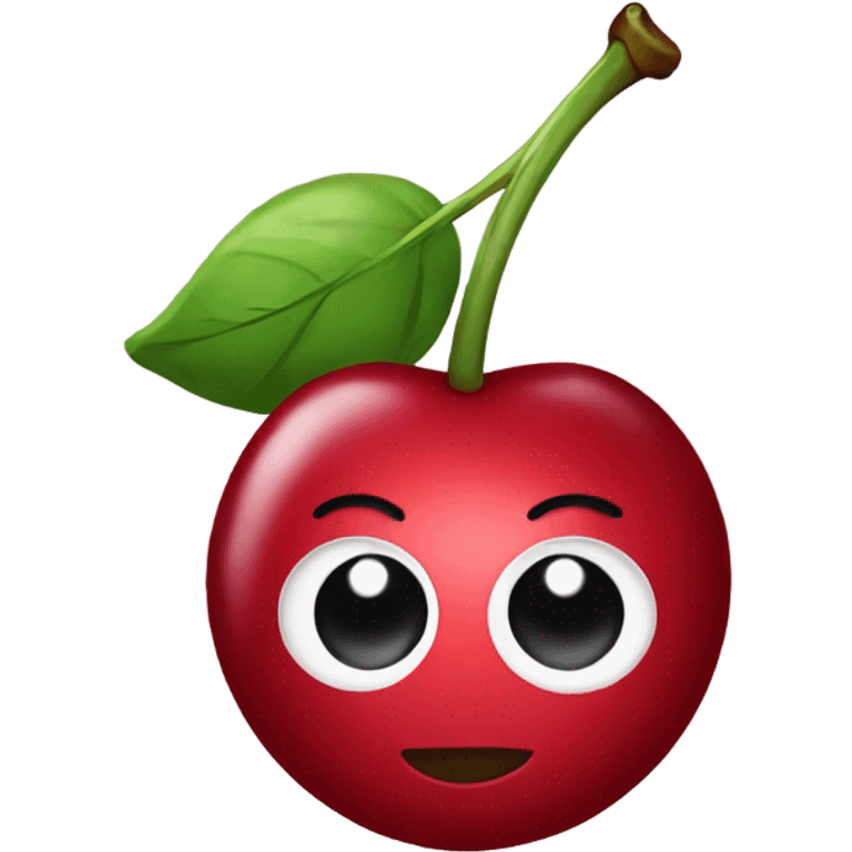 cherries with bow as stem emoji