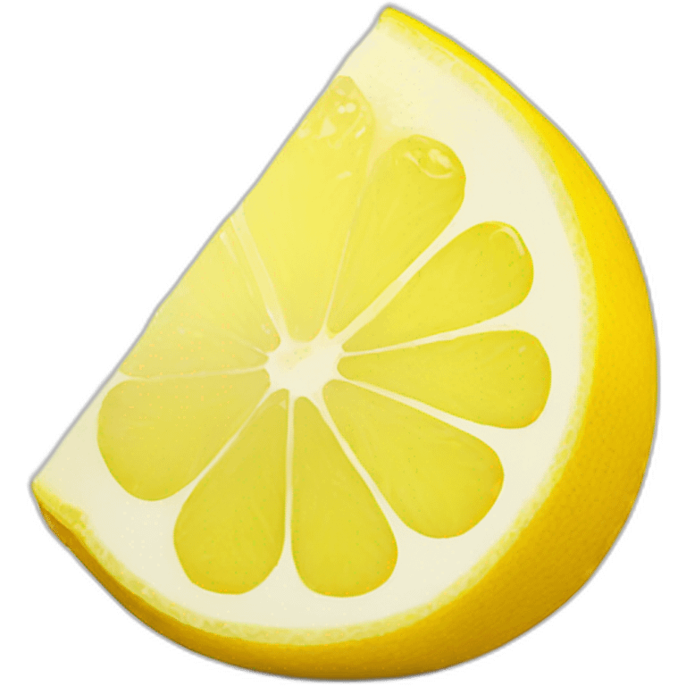 Slice of lemon with a cute face emoji