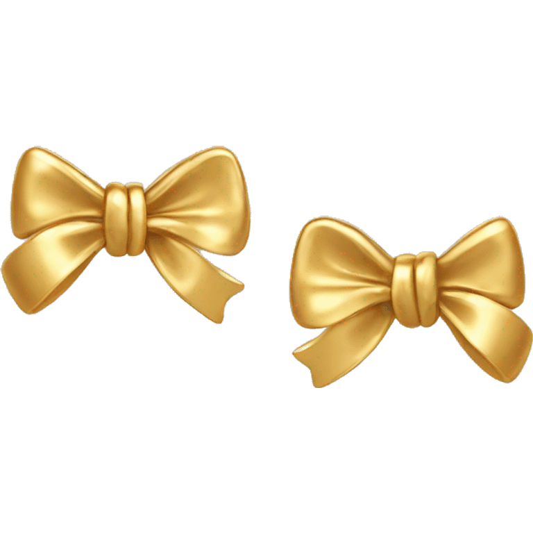 gold bow earrings emoji