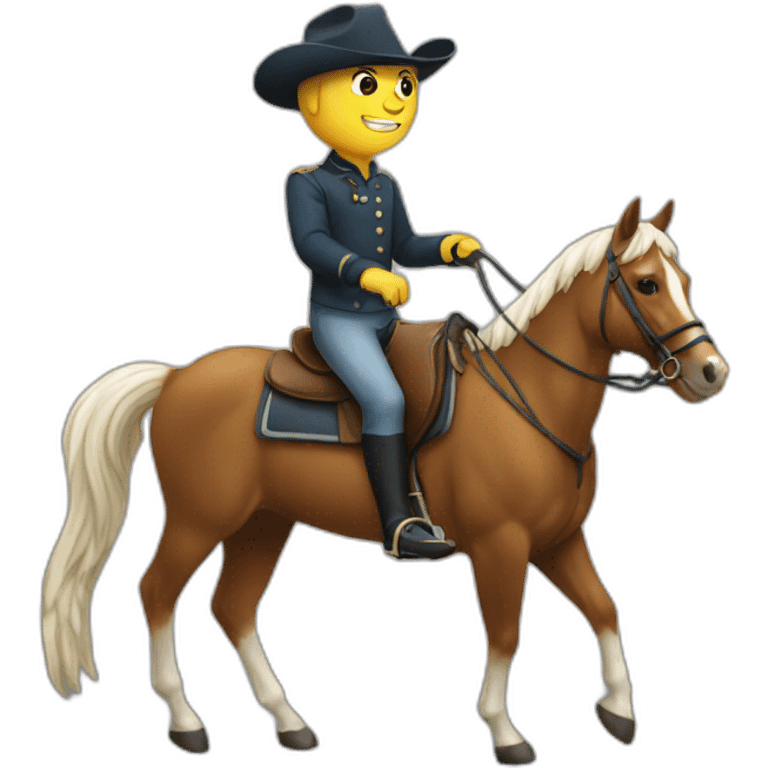 Chat sur cheval emoji