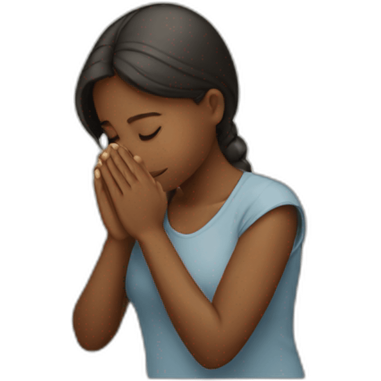 Girl praying  emoji