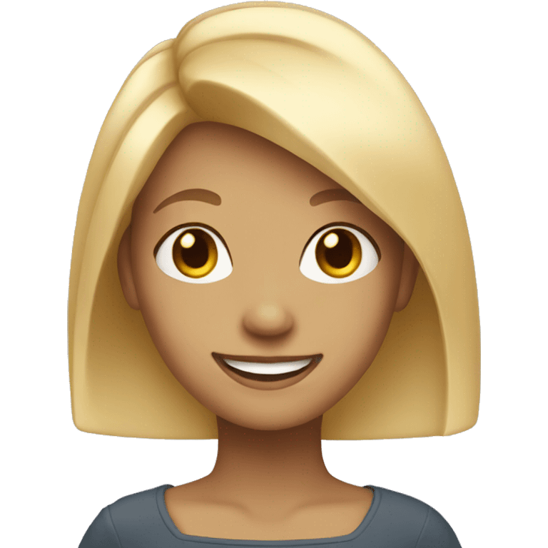 smiling girl with blonde hair emoji