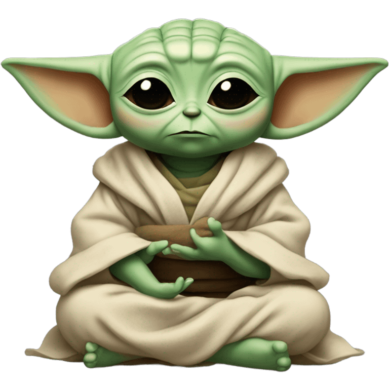 baby yoda meditating emoji