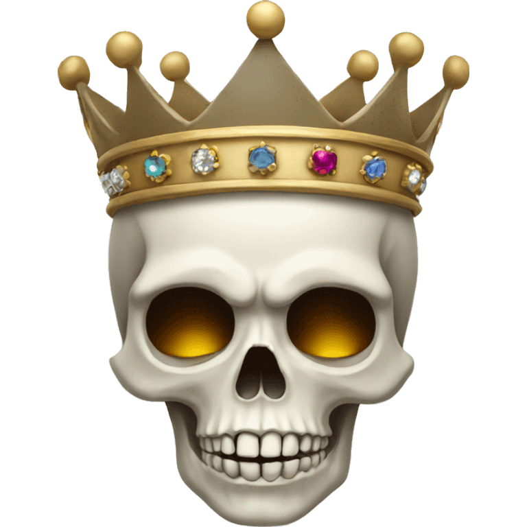 Skull wearing a crown emoji