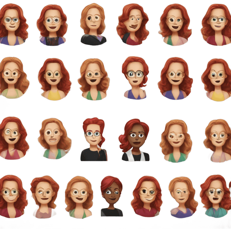 Meryl Streep Dee Dee Allen the Prom red hair emoji