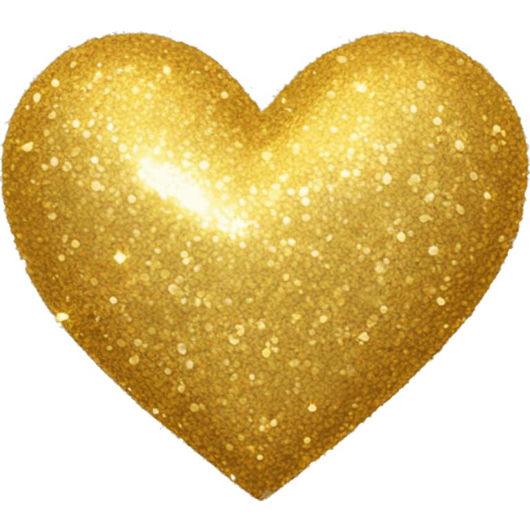 glitter golden heart  emoji