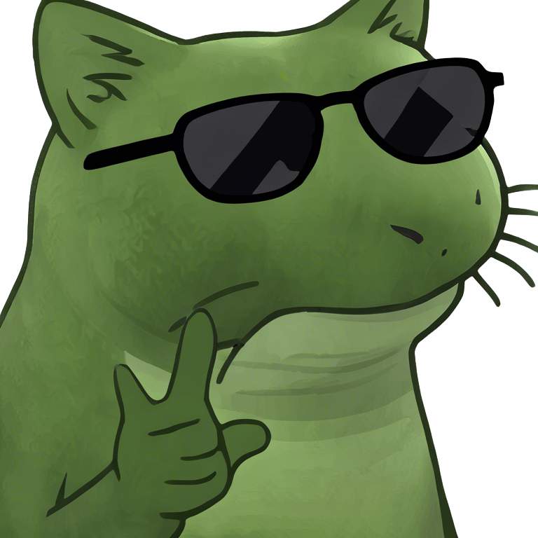 Cat with sunglasses emoji