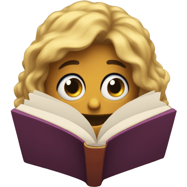 emoji reading a book emoji