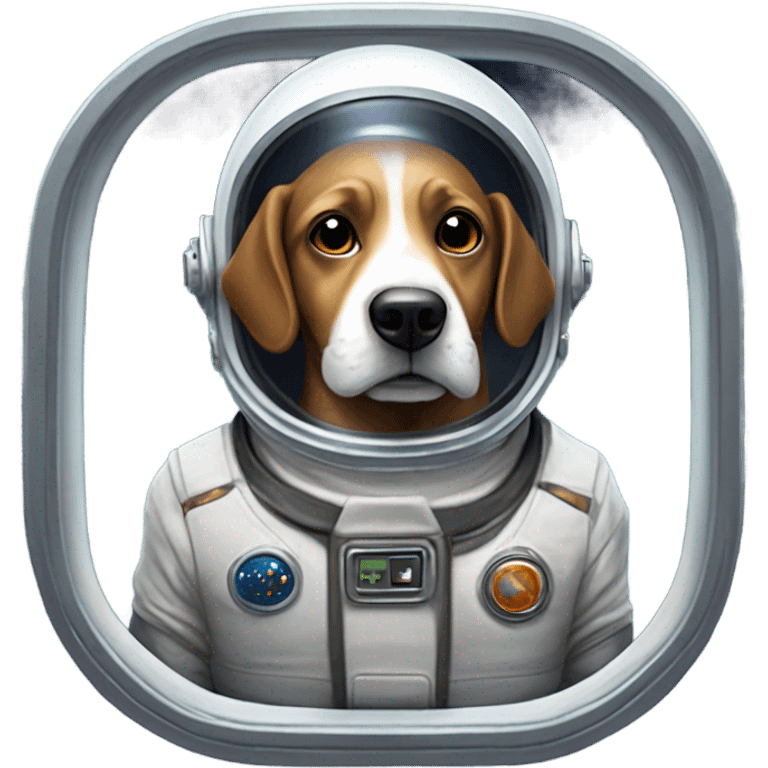 Dog in a spaceship emoji