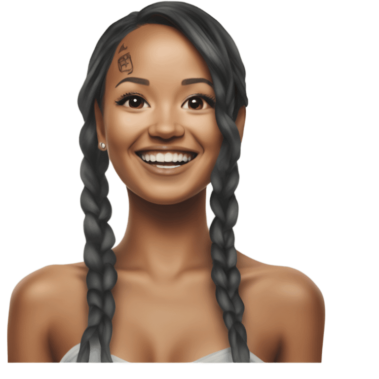 3d Hyper Realistic tattoo Karrueche Tran photo  emoji