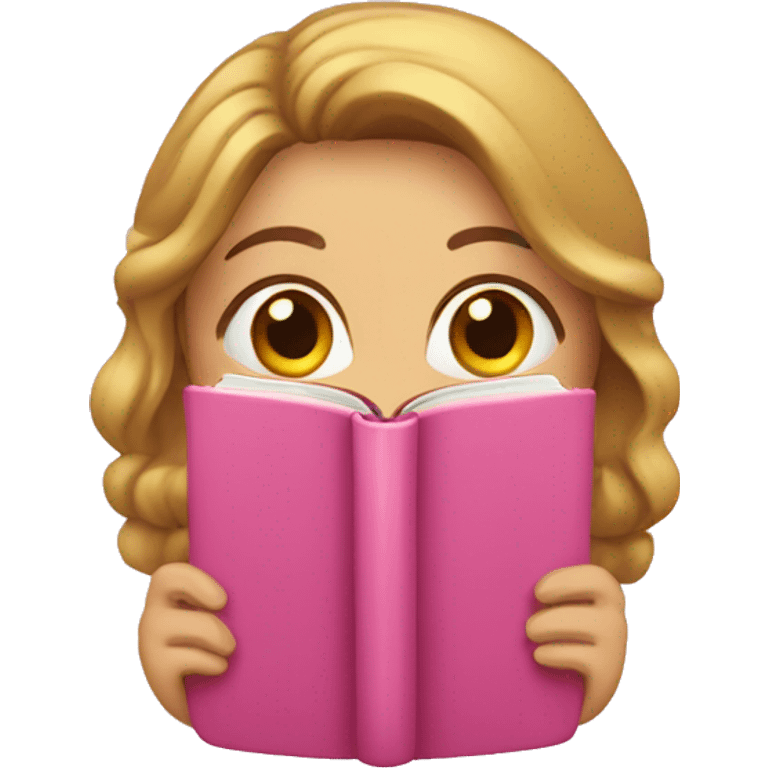 Lady holding pink Bible  emoji