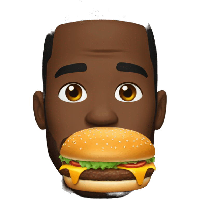 Jon Jones eating burger emoji