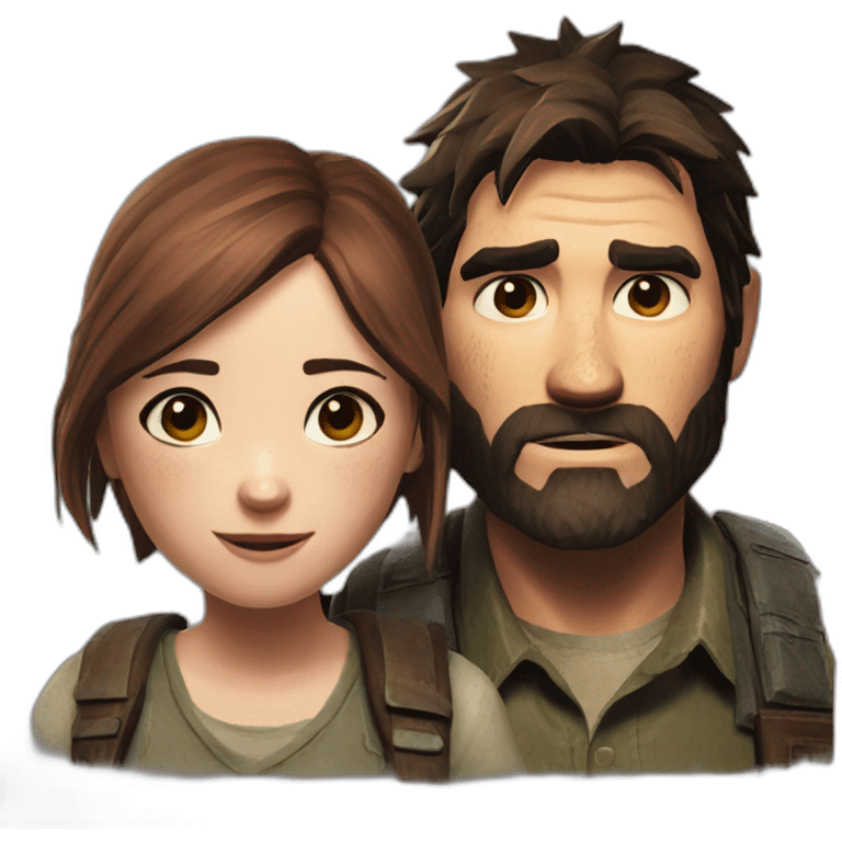 Joel and ellie from the last of us emoji