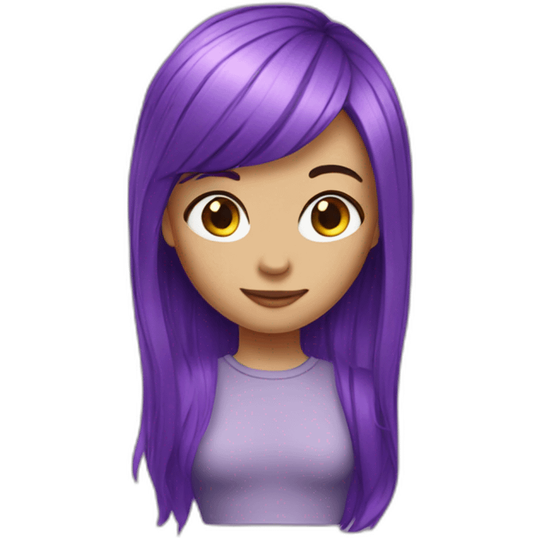 purple hair girl emoji