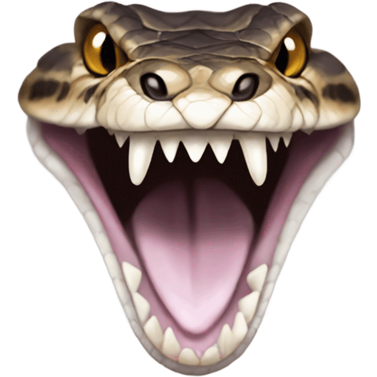 Gaboon viper fangs emoji