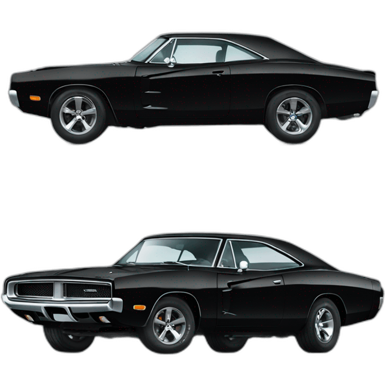 car black dodge charger emoji