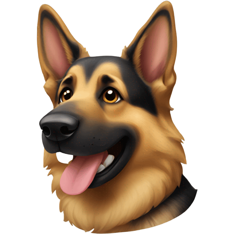 smiling german shepherd emoji