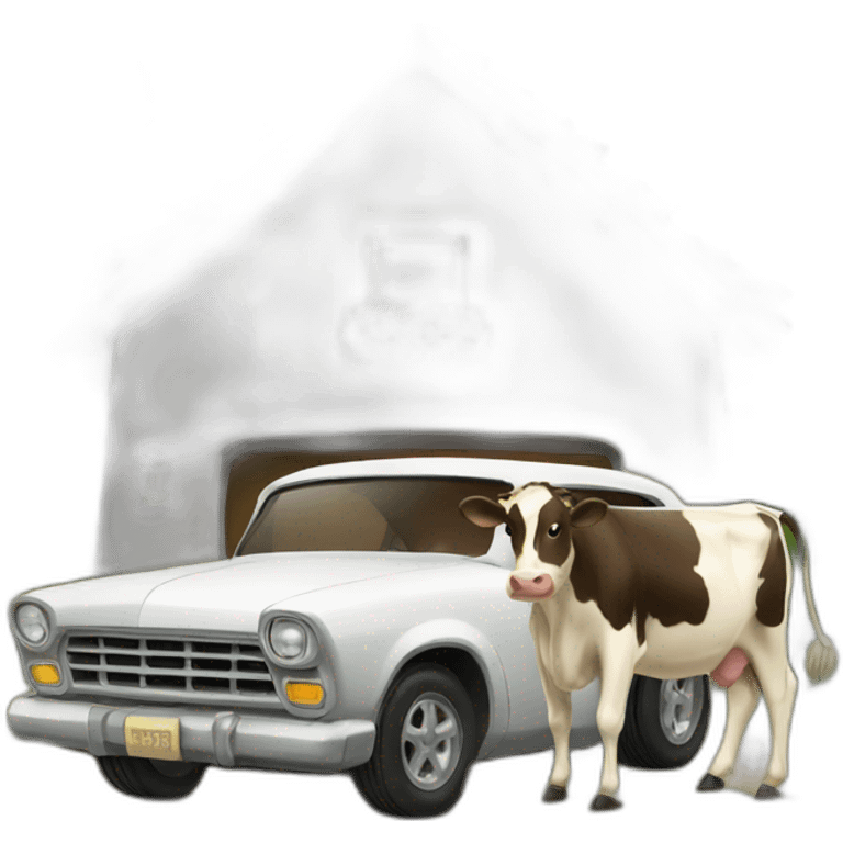 Car house cow emoji