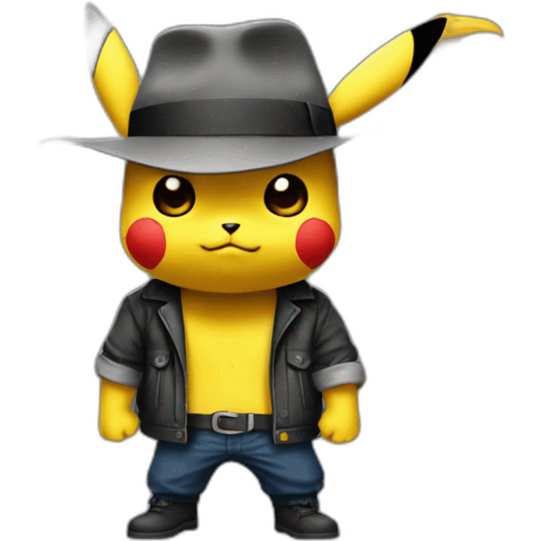 Pikachu gangster emoji