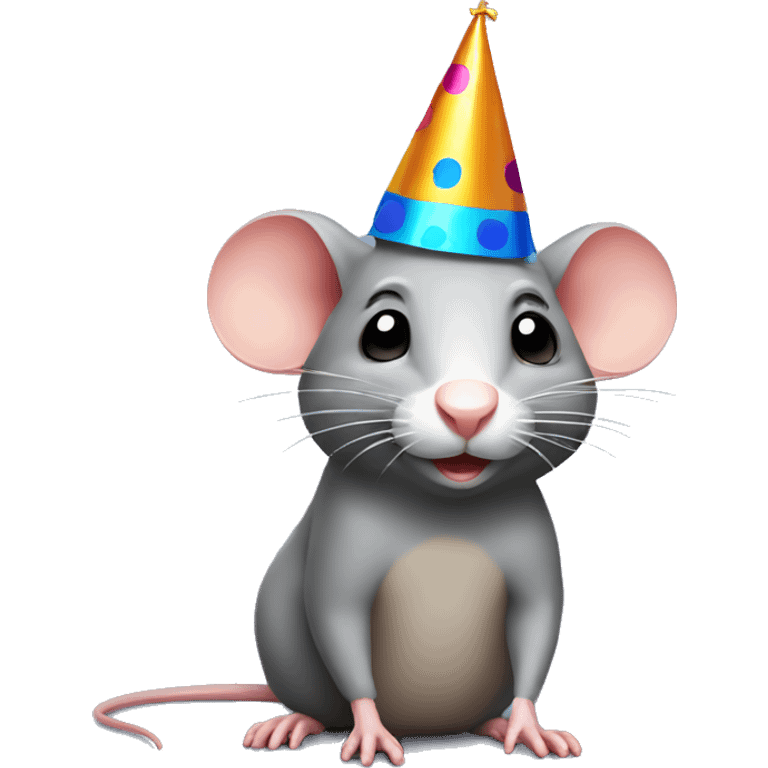 rat with a party hat emoji