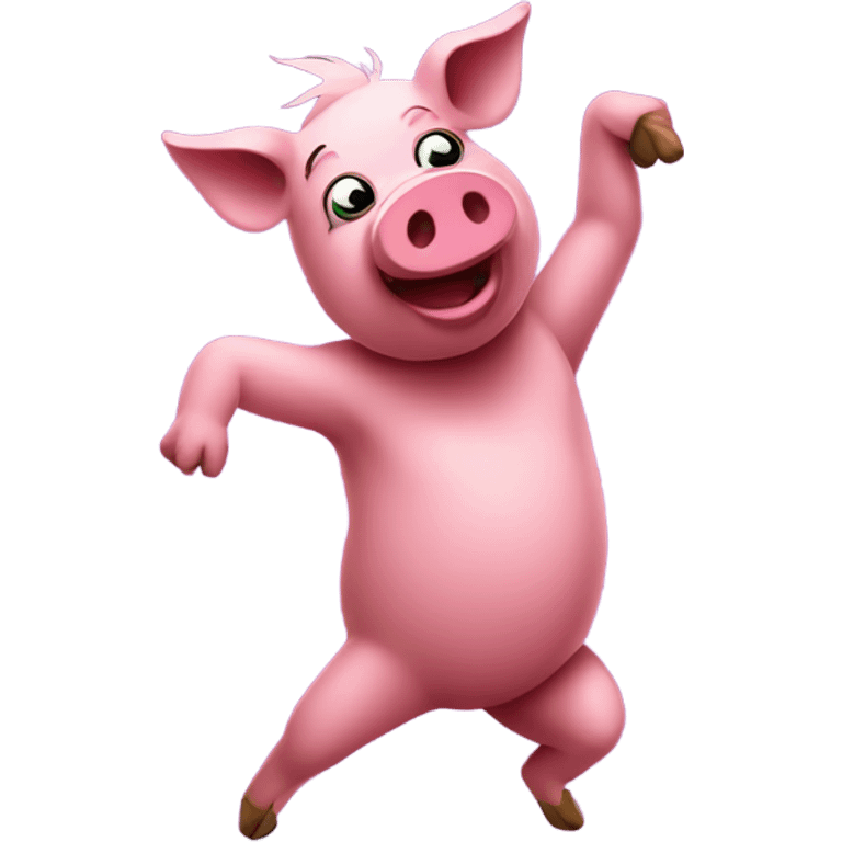 Dancing pig at night club  emoji