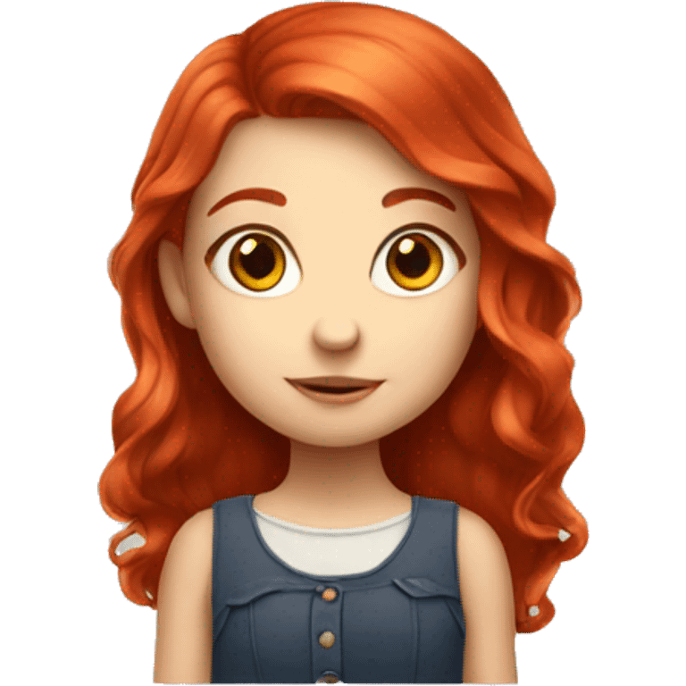 Small pretty girl with red hair emoji