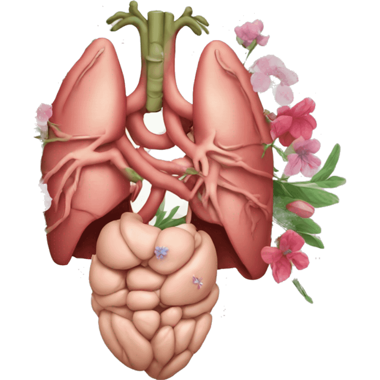 Human organs with flowers  emoji