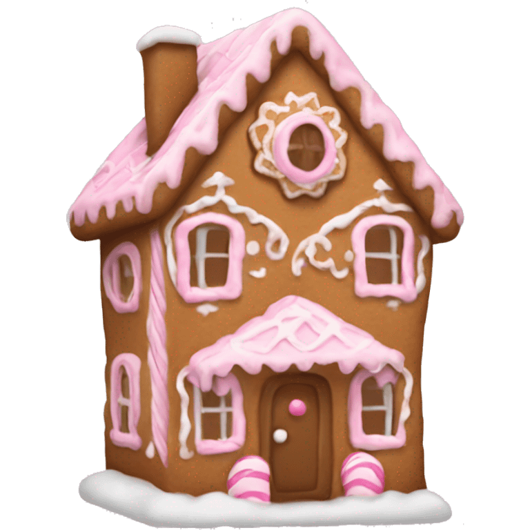 Light pink  gingerbread house emoji