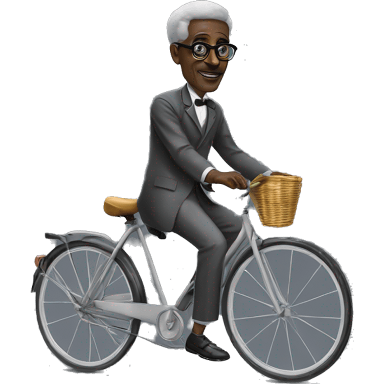 Cheikh anta diop sur un velo emoji