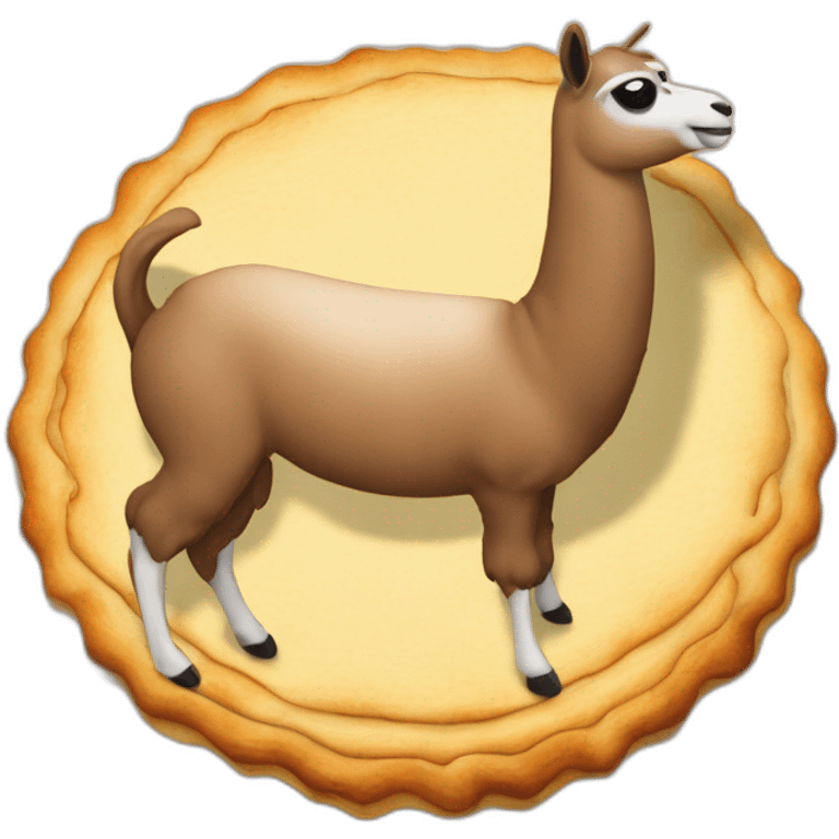 Lama qui crache sur une tarte emoji