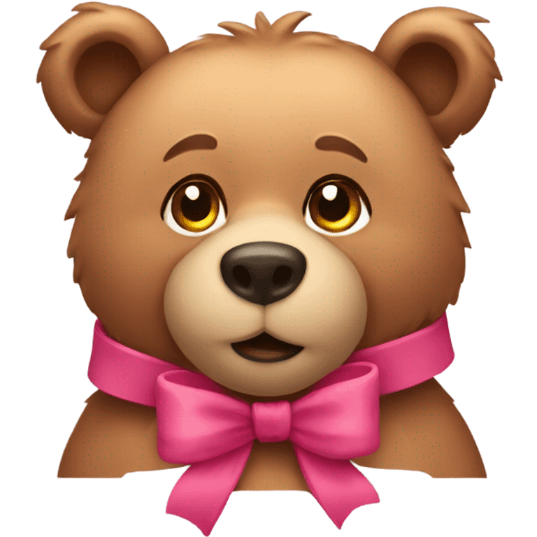 Bear with bows emoji