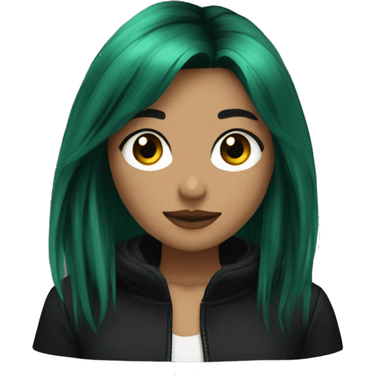 billie eillish green and black hair emoji