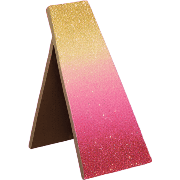 Pink ombre guillotine with glitter emoji