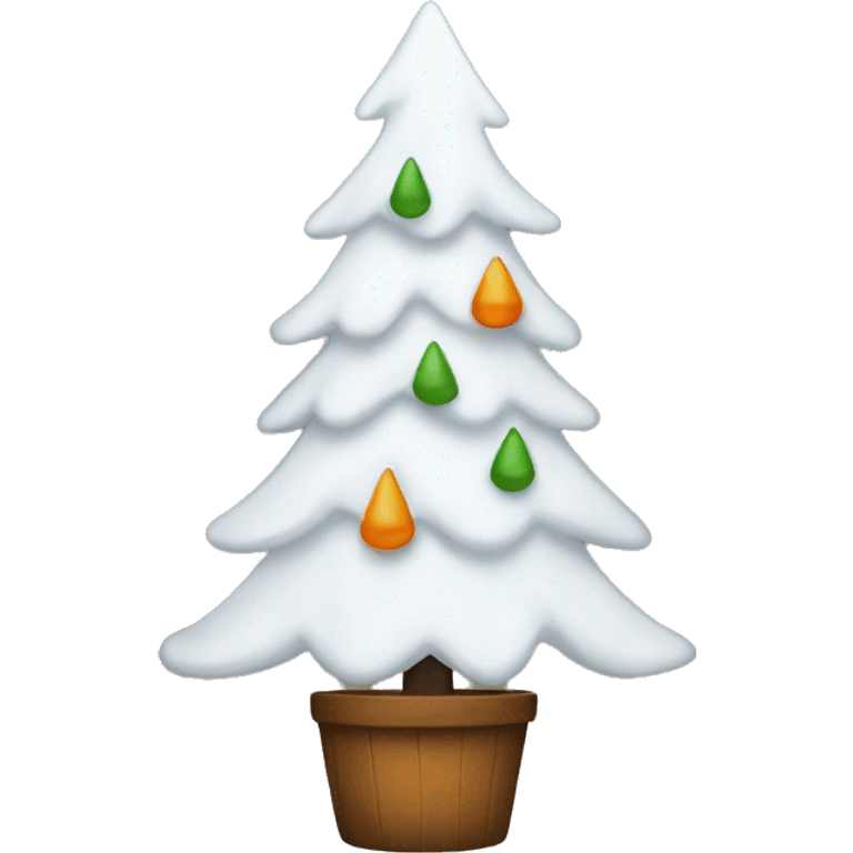 white christmas tree halloween themed emoji