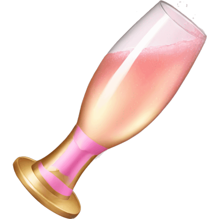 Pink champagne  emoji