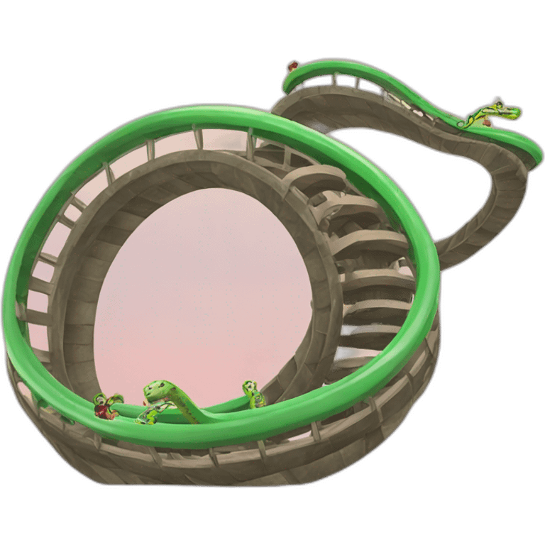 rollercoaster made of a snake emoji