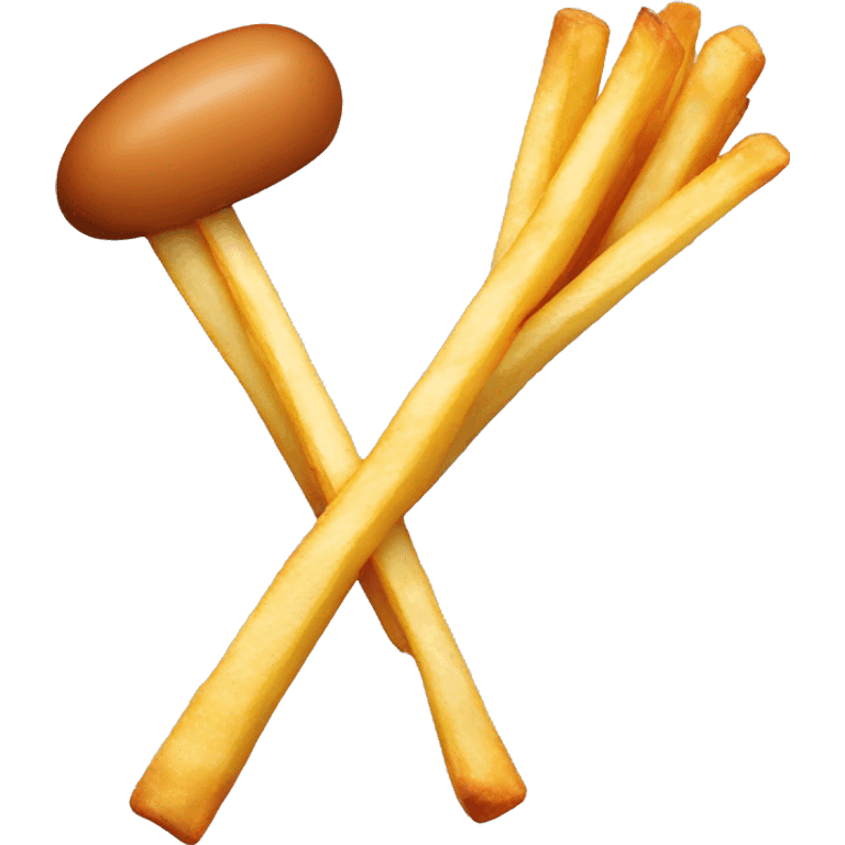 French fries and drumstick emoji