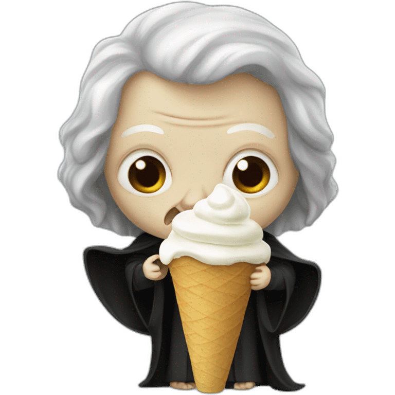 Palpatine eating an ice cream emoji