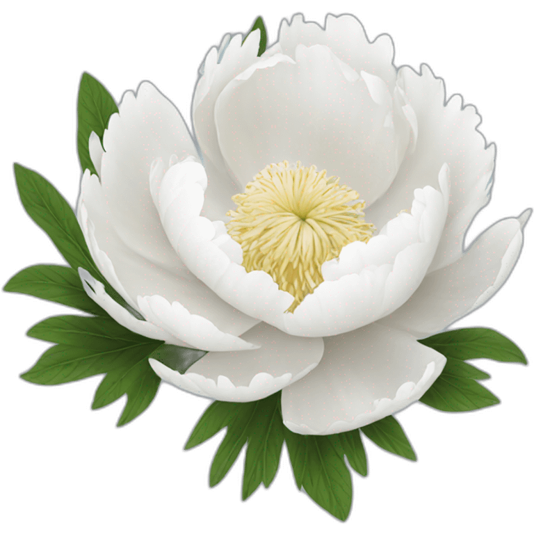 White peony emoji