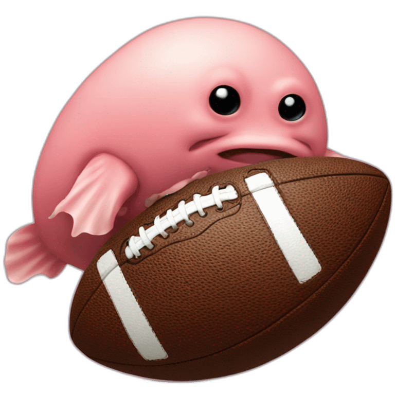 Blobfish with Football emoji