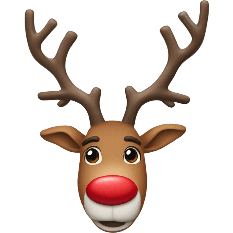 Rudolph, the rednosed reindeer emoji