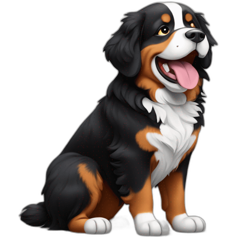 bernese mountain dog playng music emoji