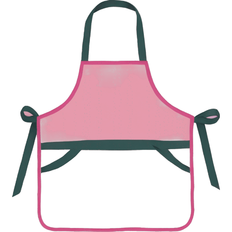 apron pink with ribbon  emoji