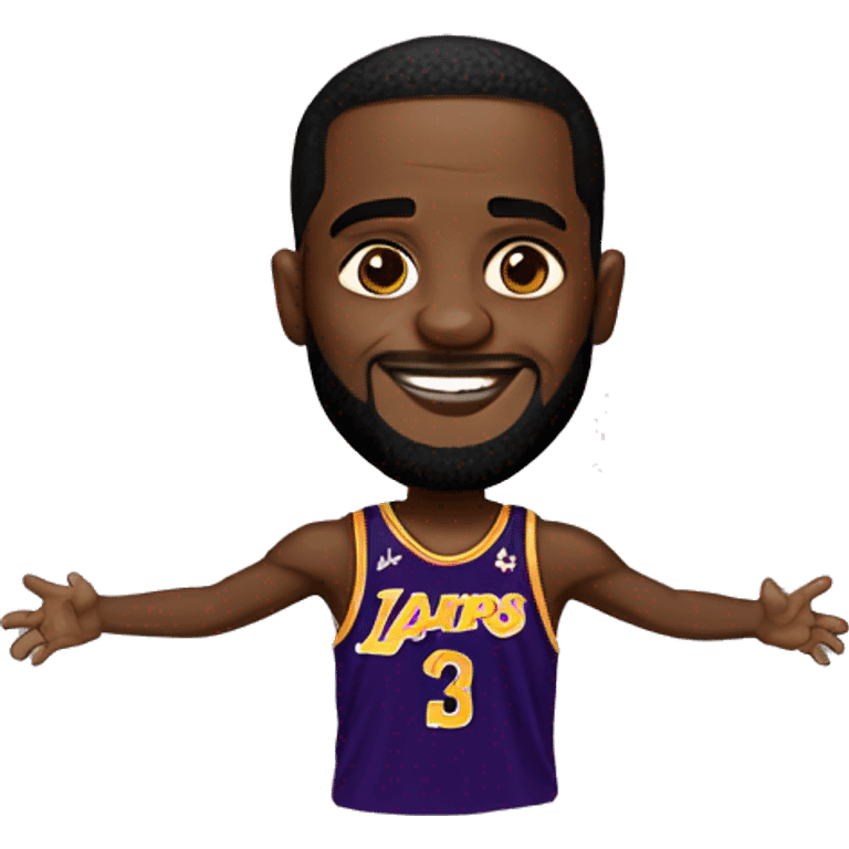 Person with Lebron James jersey emoji