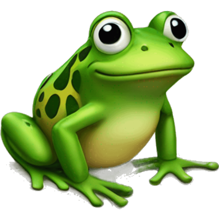 a frog on an open book emoji