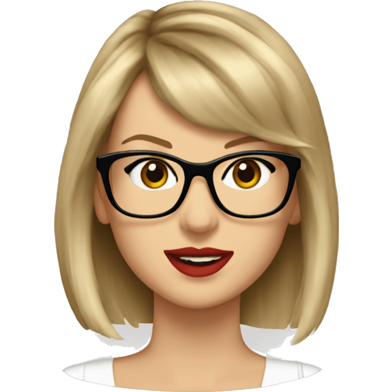 Taylor Swift with glasses emoji