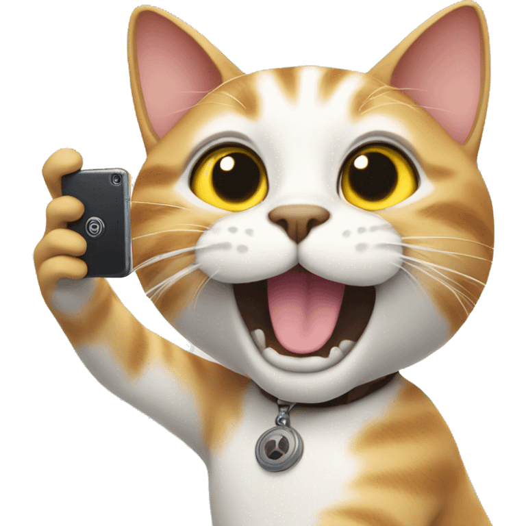 Cat taking a selfie emoji