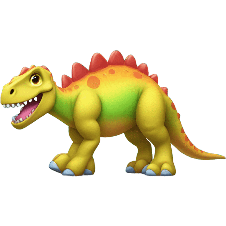 Dinosaur with crocs emoji